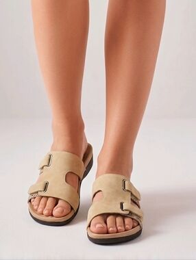 Megnya Soft Arch Orthopedic Slide Cushion Planter Fascitis Recovery Sz 7.5 Beige